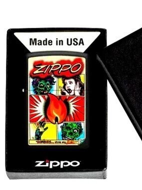 Share Comic Zombie Design Zippo Lighter